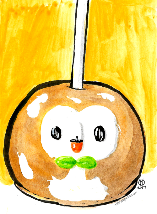 Inktober 14 - Caramel Rowlet