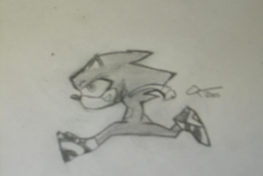 Sonic Running Cartoon
