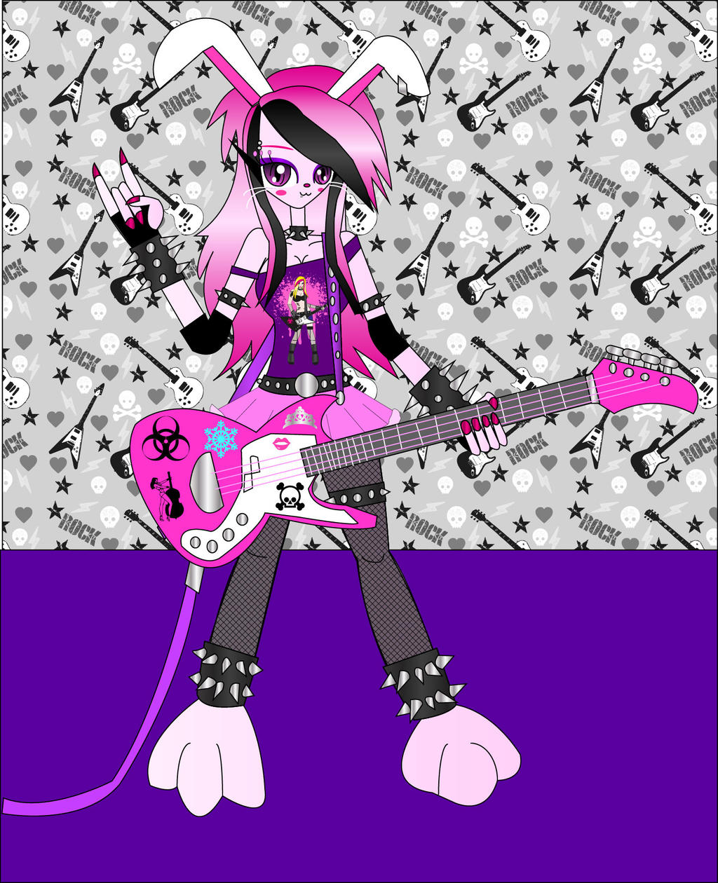 Deviantart Rocker Girl Rocker Bunny Girl by dykroon-chan on DeviantArt