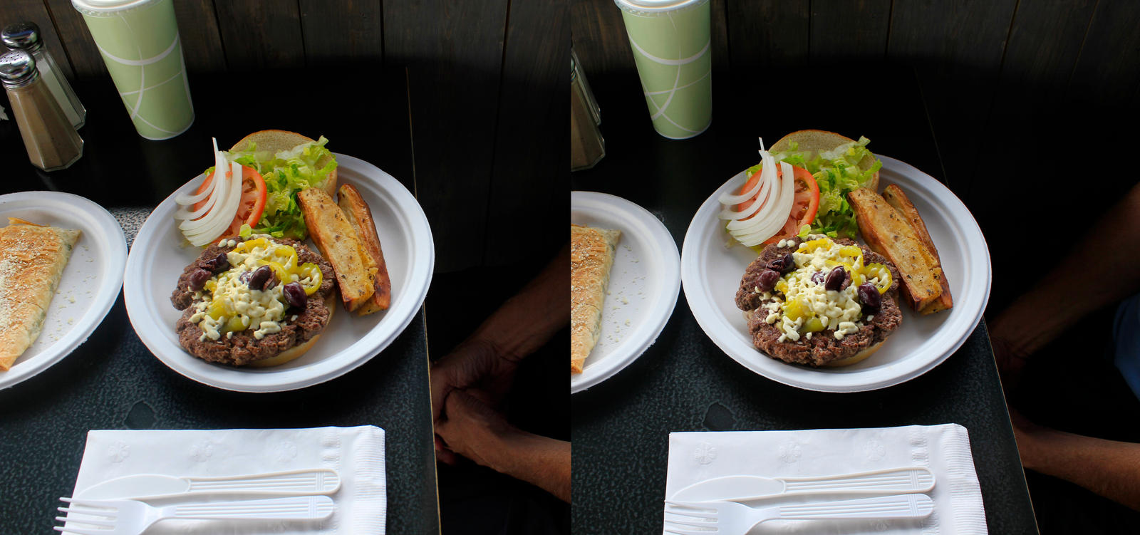 Stereograph - Greek Burger