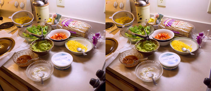 Stereograph - Taco Ingredients