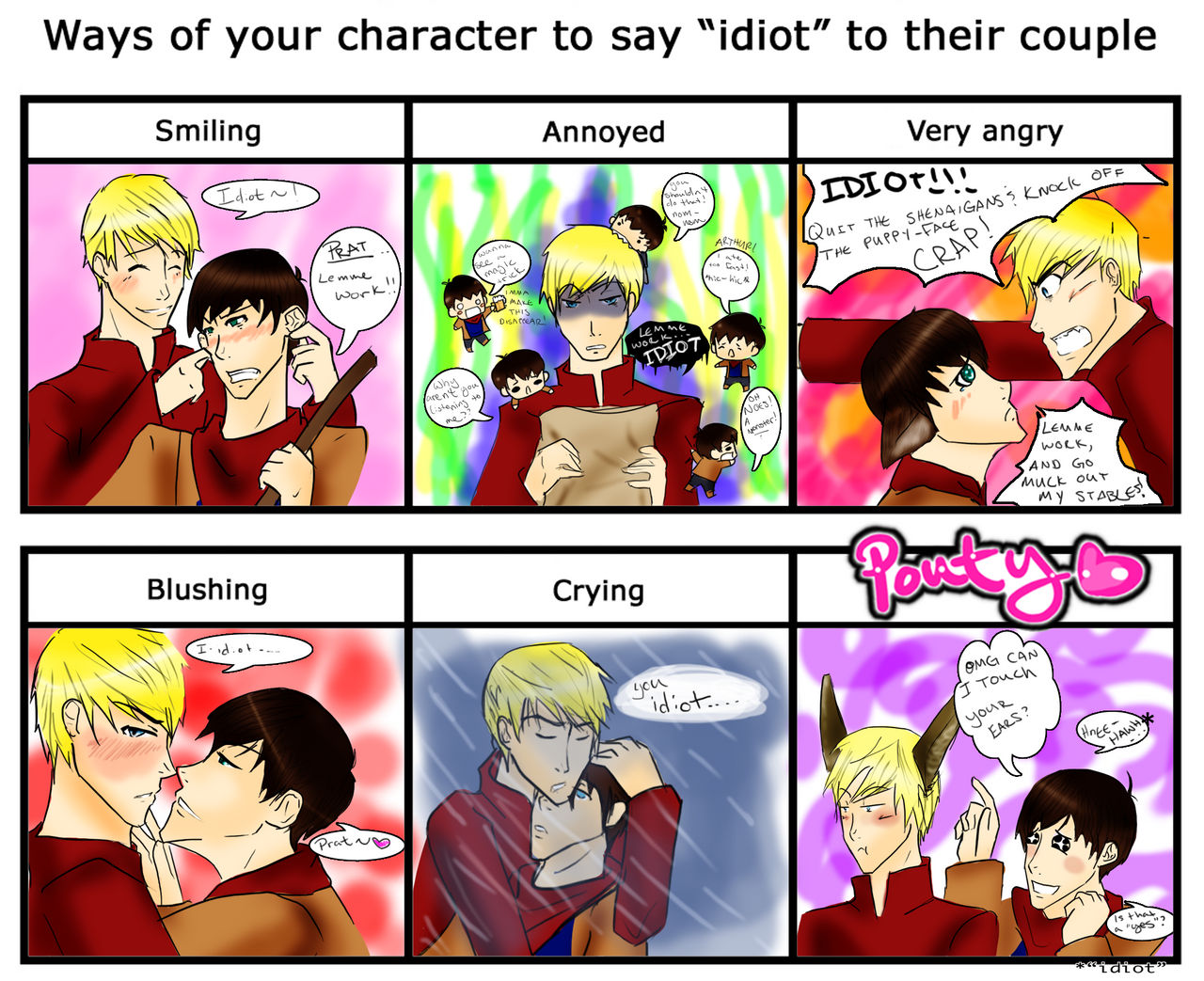 Merthur Slash MERTHUR: Idiot meme by ZombieOwl on DeviantArt