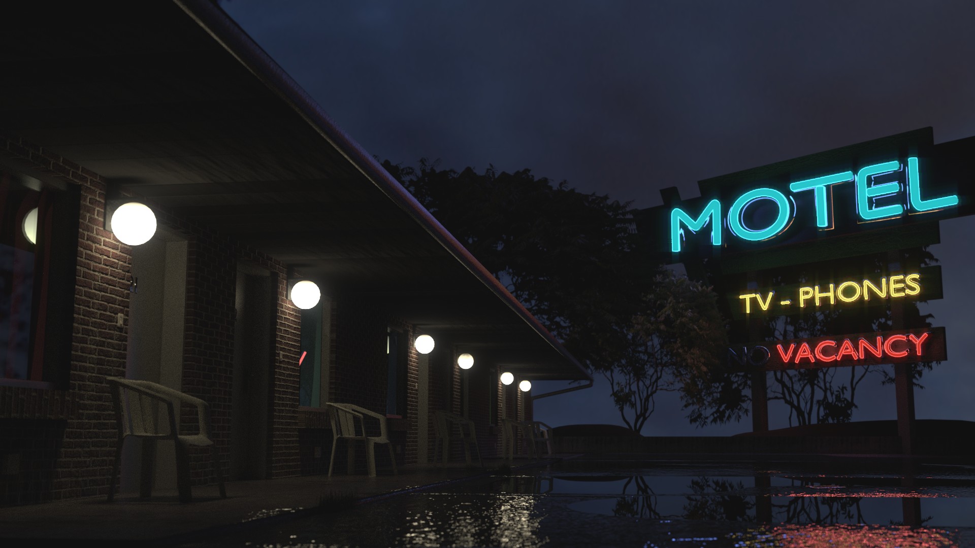 Motel after the rain