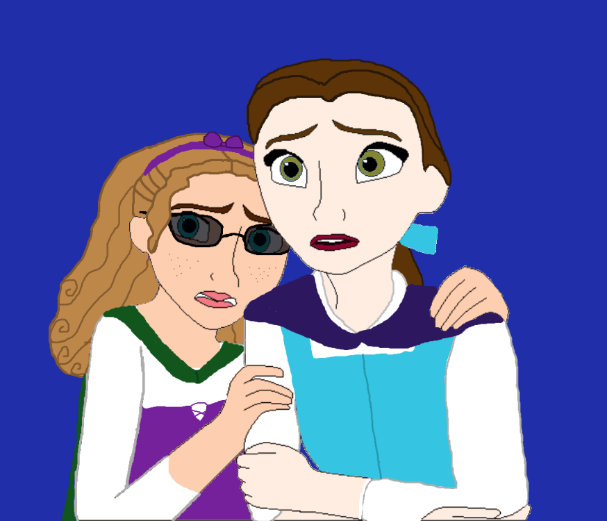 Belle and Odette Frightened by LoverofUnicorns96 on DeviantArt