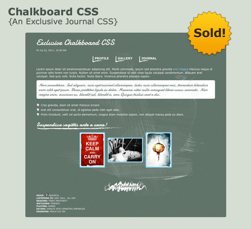 Exclusive Chalkboard CSS