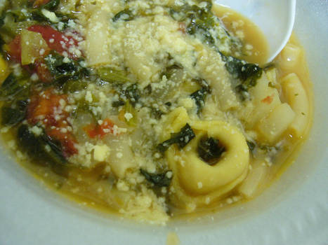 Tortellini Soup, Up Close