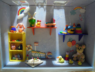 Colorful Play Room in the Dark