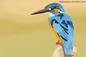 kingfisher cartoonised by BaileyisDarcy