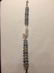 8 inch Bracelet Blue with Love Charm