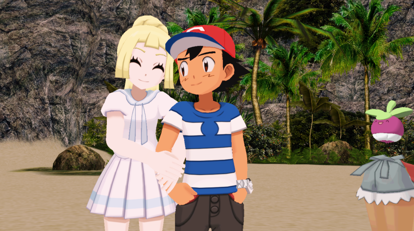 Ash and Lillie No. 4 [with Mallow and Bounsweet]