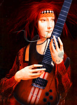 The Lady with Electric Guitar