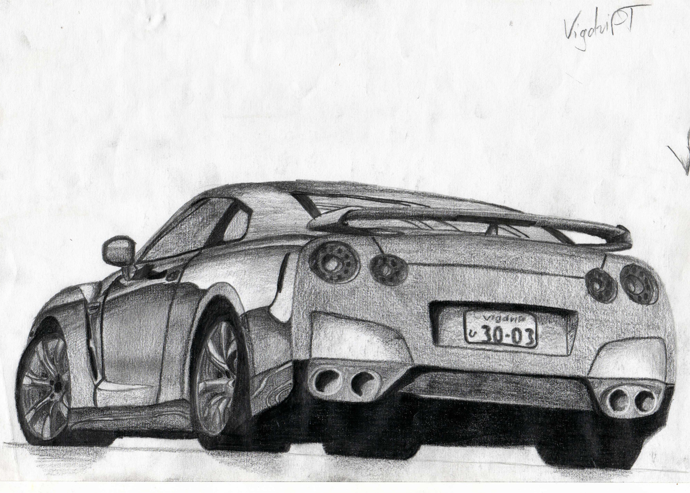 Nissan GT-R drawing by VigdriFT on DeviantArt