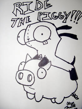 Gir and Piggy Lineart