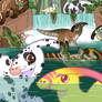 Parasaurolophus Pond Party - Artfight Mass Attack