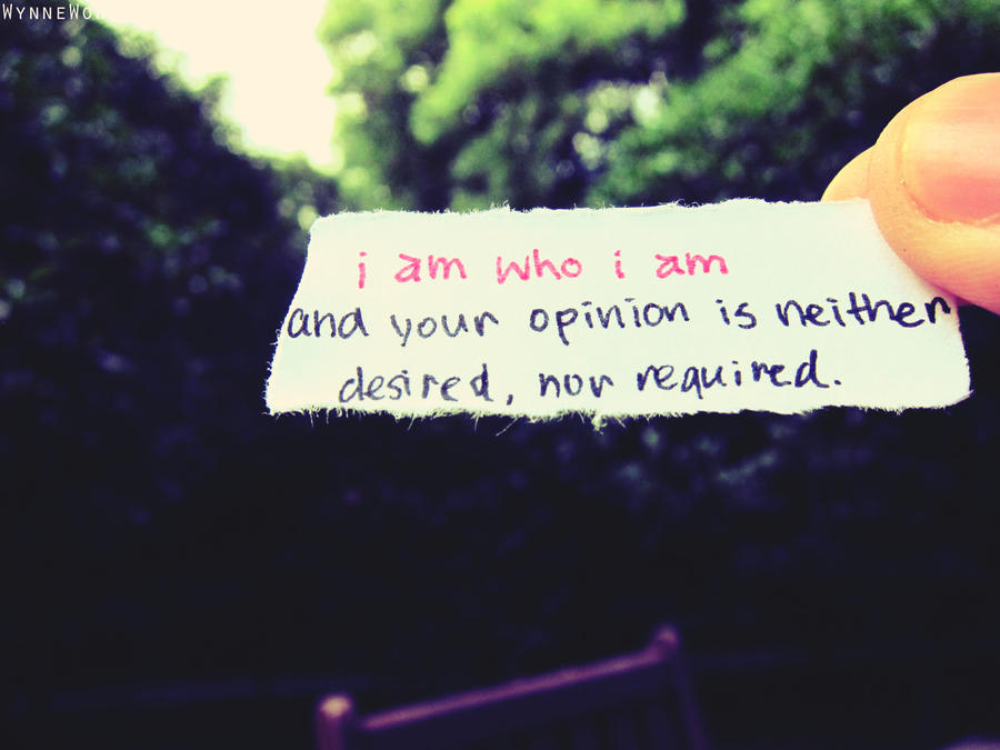 i am who i am