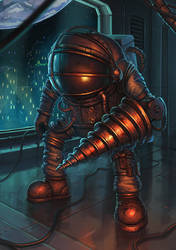 Astronaut Big Daddy (Bioshock fanart)