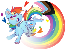 Sticker Pride Rainbow Dash progress