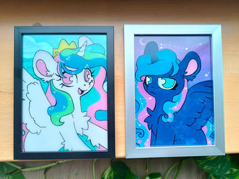 Glass Paintings Luna and Tia