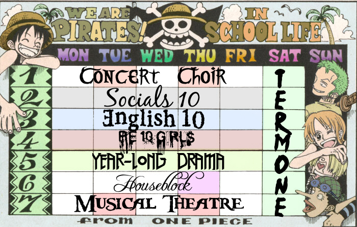 One Piece school schedule by Sparks-McLain on DeviantArt one-piece-school-schedule-by-sparks-mclain-on-deviantart