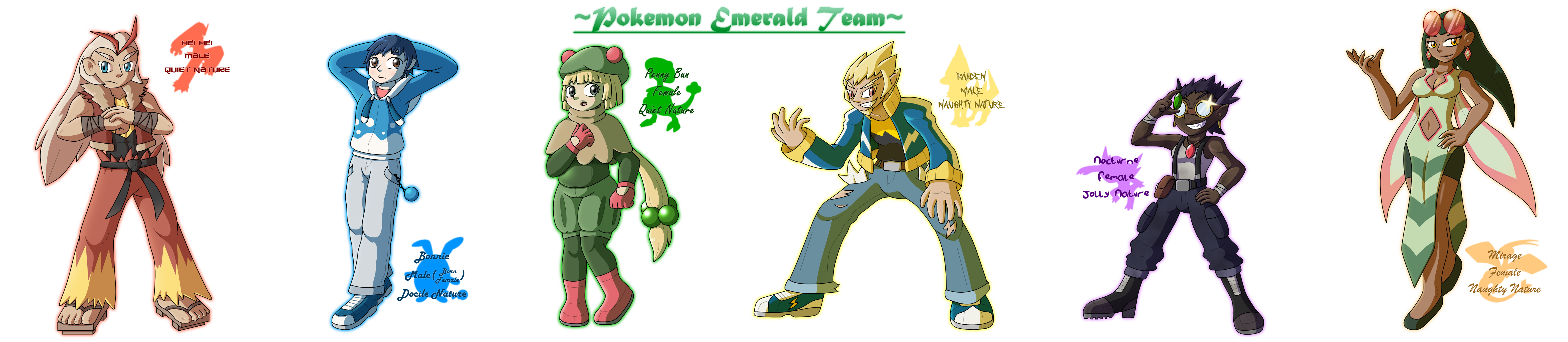 My Pokemon Emerald Team by Wildcat1999 on DeviantArt