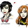Chara design - Catwoman and Batgirl