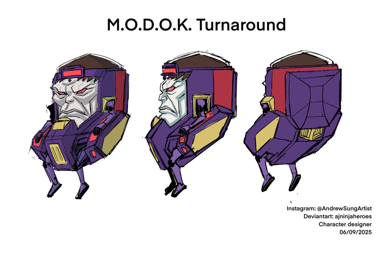 MSM 2017 redesign modok turnaround sheet by ajninjaheroes on DeviantArt