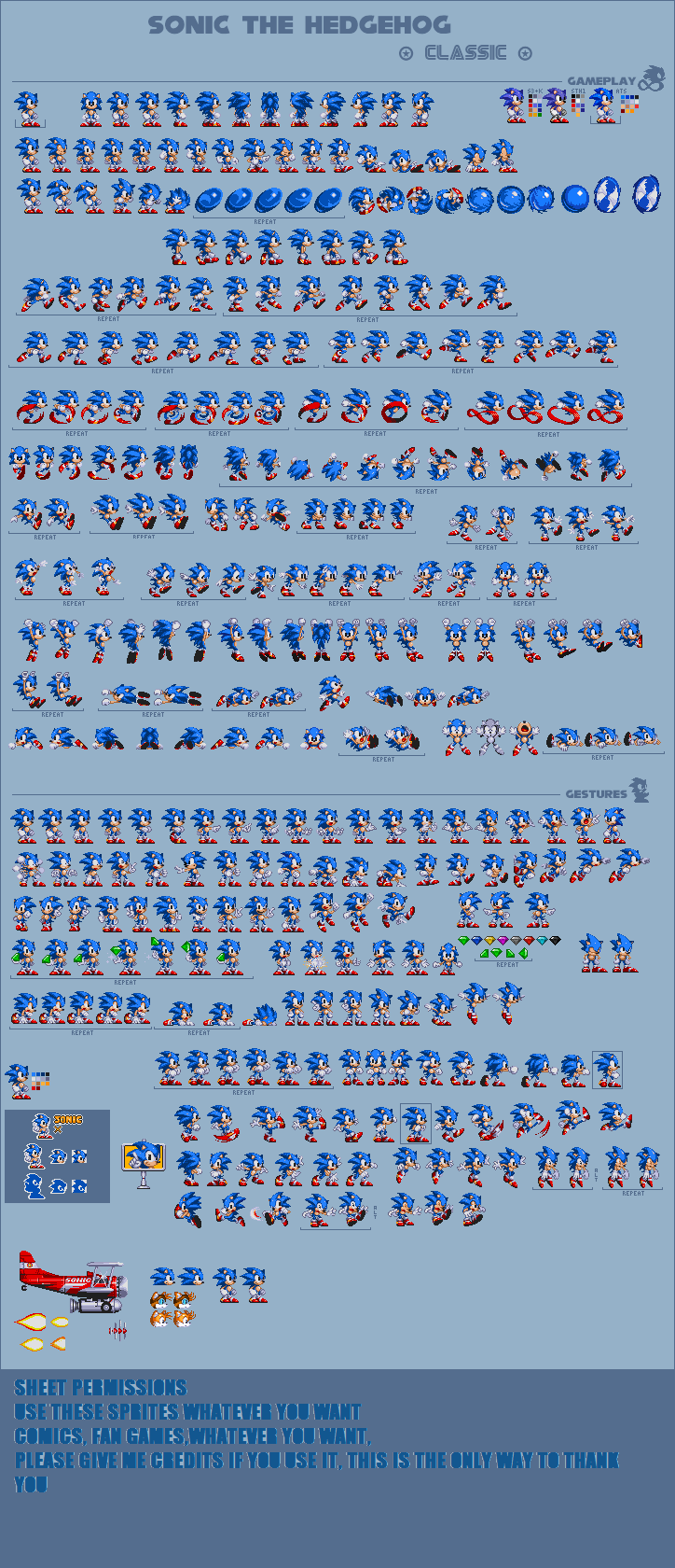 modgen classic sonic ATS edit sprite sheet by MekanTheGuy on