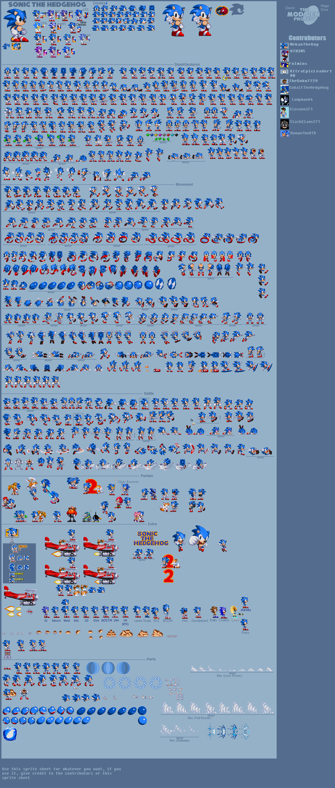 Sonic Mod Gen Sprites