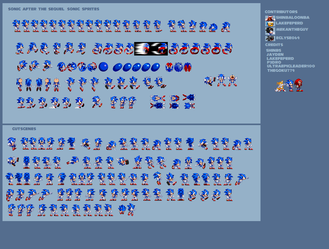 Modgen sonic After The Sequel Sprite sheet by MekanTheGuy on DeviantArt