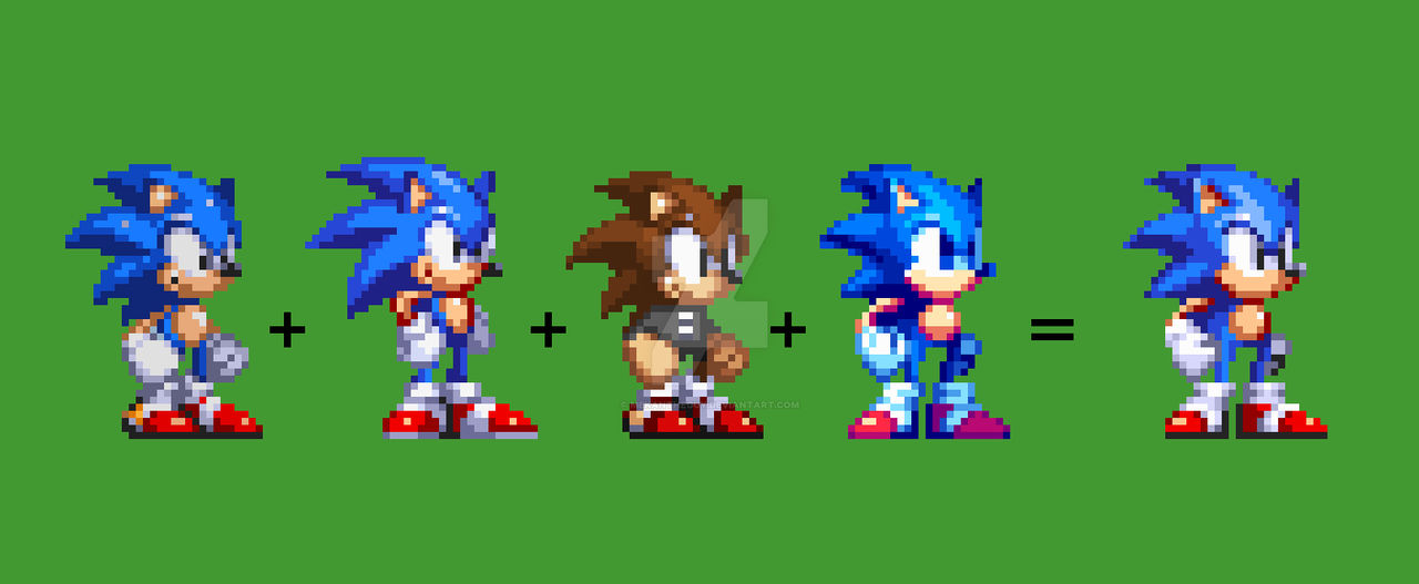 ModGen styled classic sonic by MekanTheGuy on DeviantArt