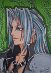 Sephiroth in Lifestream ACEO by LadyNin-Chan