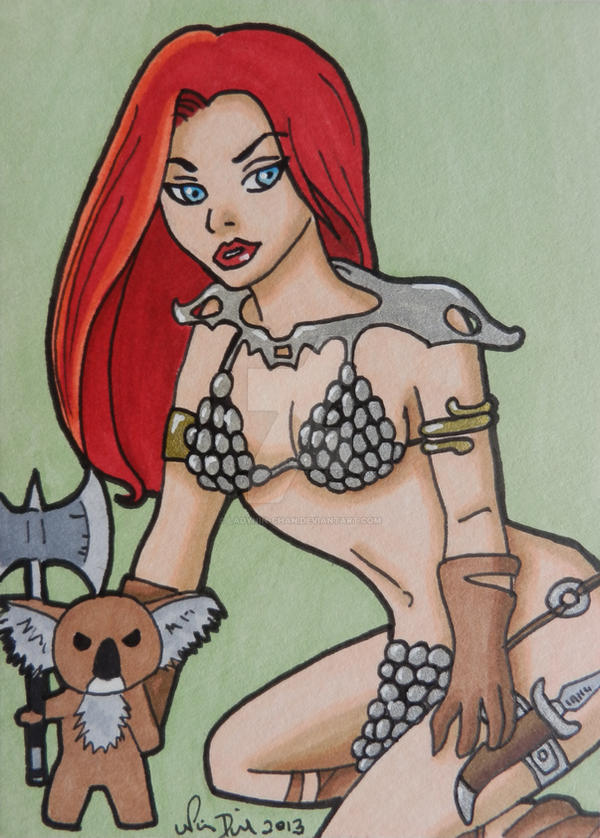 Comm: Red Sonja ACEO card