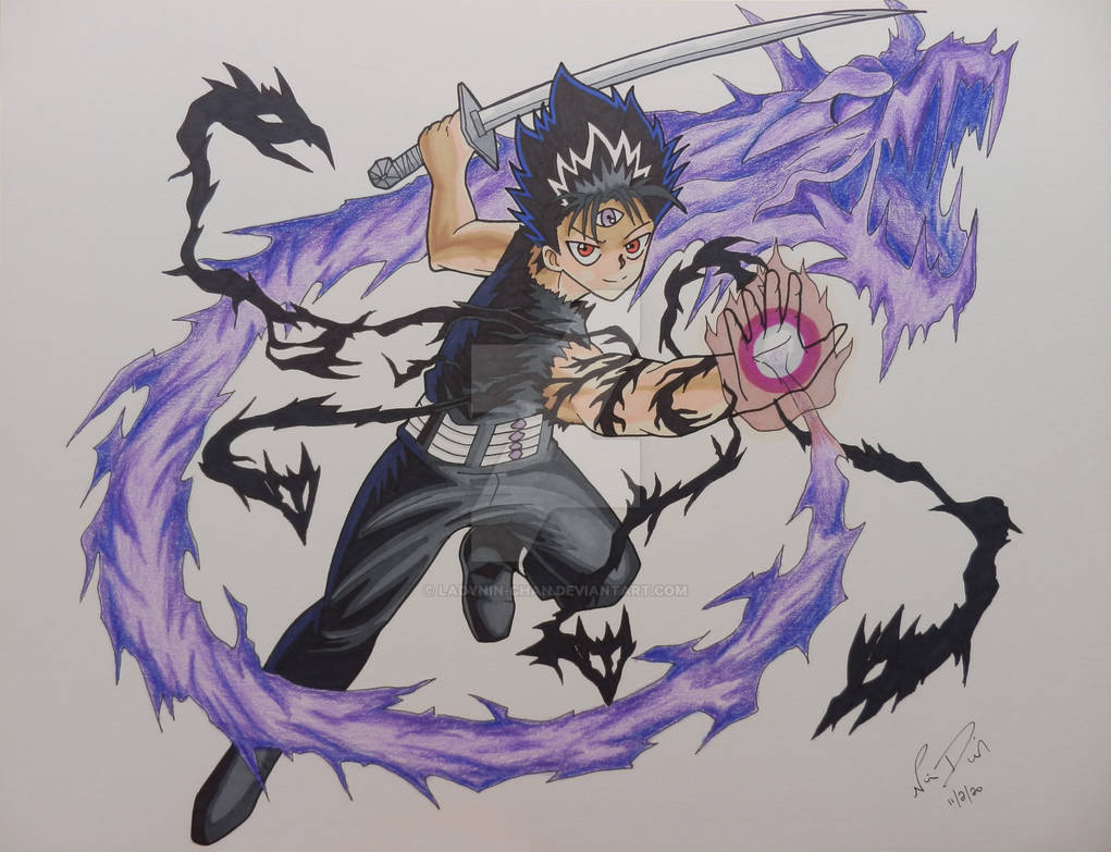 Comm Hiei Dragon of the Darkness Flame by LadyNinChan on DeviantArt