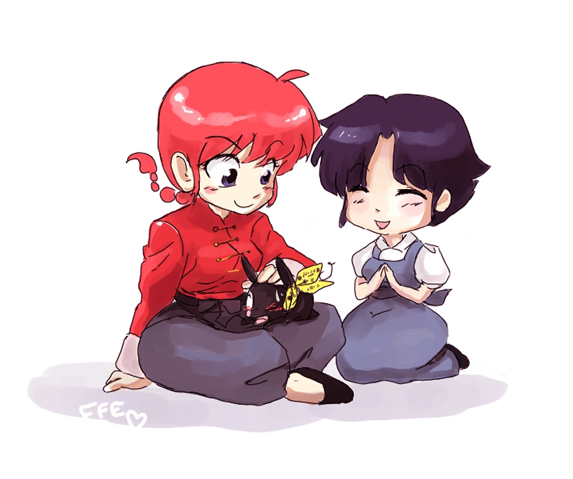 Ranma, P-chan and Akane