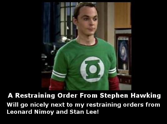 Sheldon's Restraining Orders...