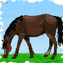 Pixel art horse