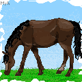 Pixel art horse
