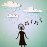 singing in the rain.