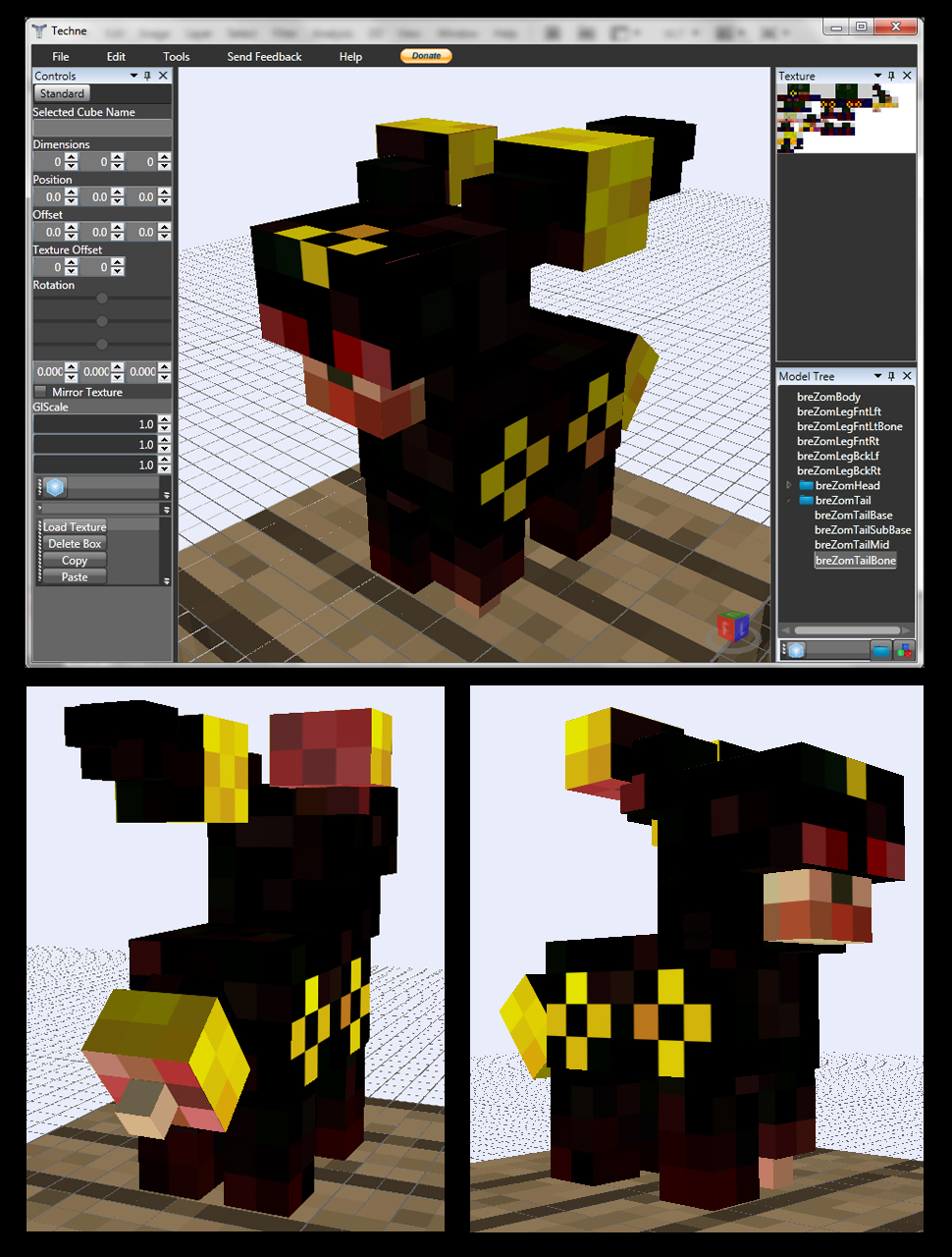 Minecraft Zombie Umbreon Mob v-0.5.0