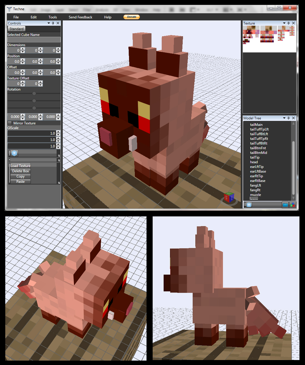 Minecraft Zombie Leafeon Mob model 2.0 by FuzzyAcornIndustries on DeviantArt