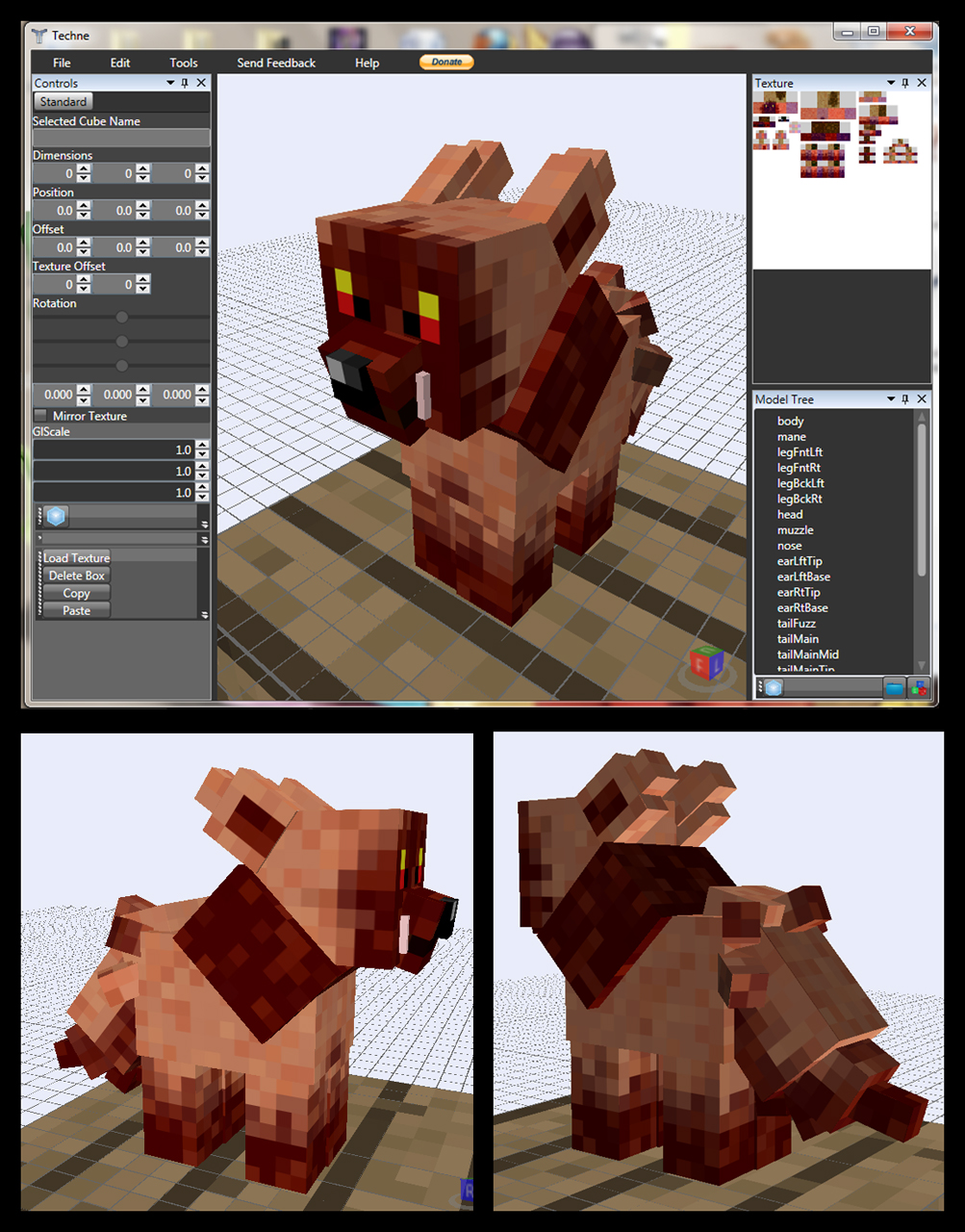 Minecraft Demon Poochyena Mob Model New By Fuzzyacornindustries On Deviantart