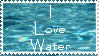 I Love Water Stamp