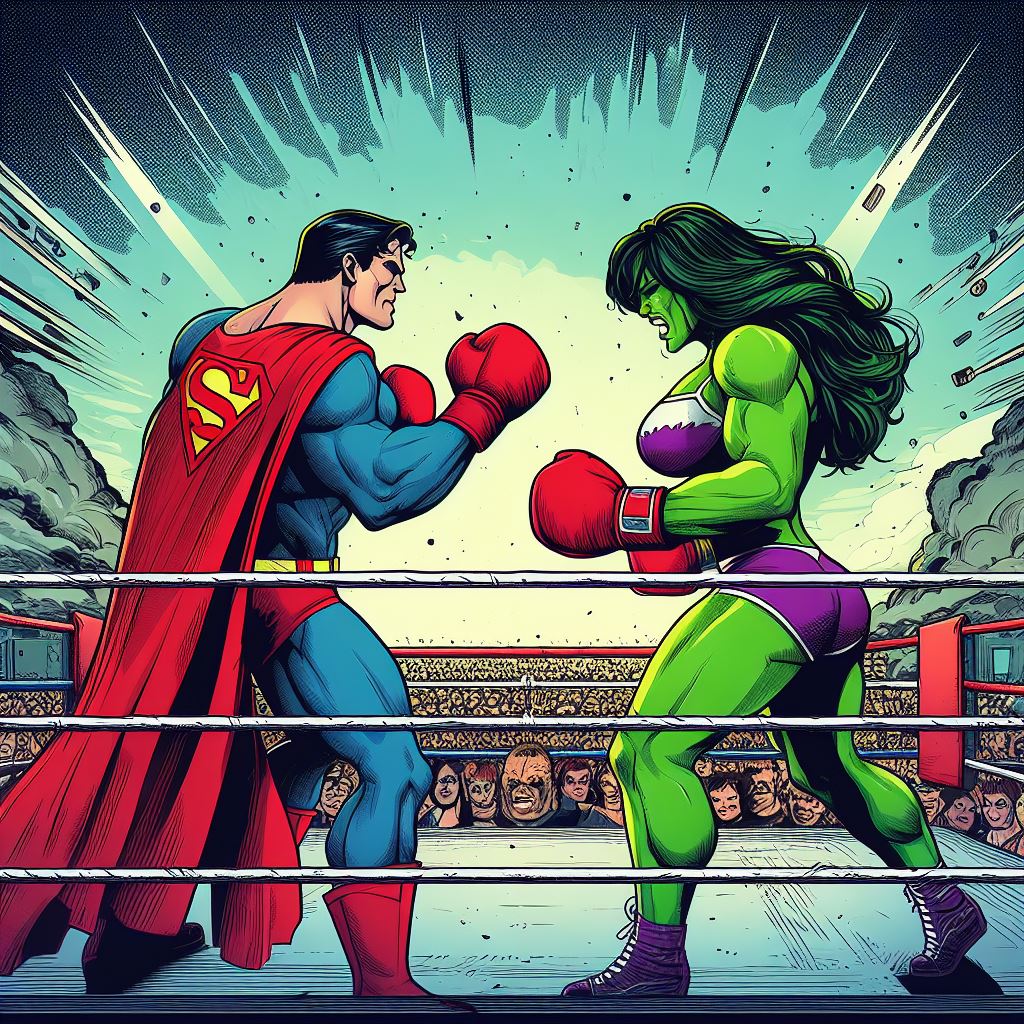 Hulk Boxing Superman vs She-Hulk boxing match page 1 by winsonn on DeviantArt