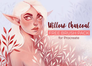 Free Willow Charcoal Procreate Brush Set