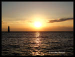 Frankfort Lighthouse Sunset by aperfectmjk