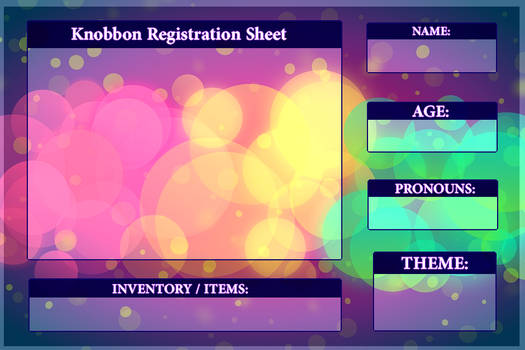 Knobbon Registration Sheet