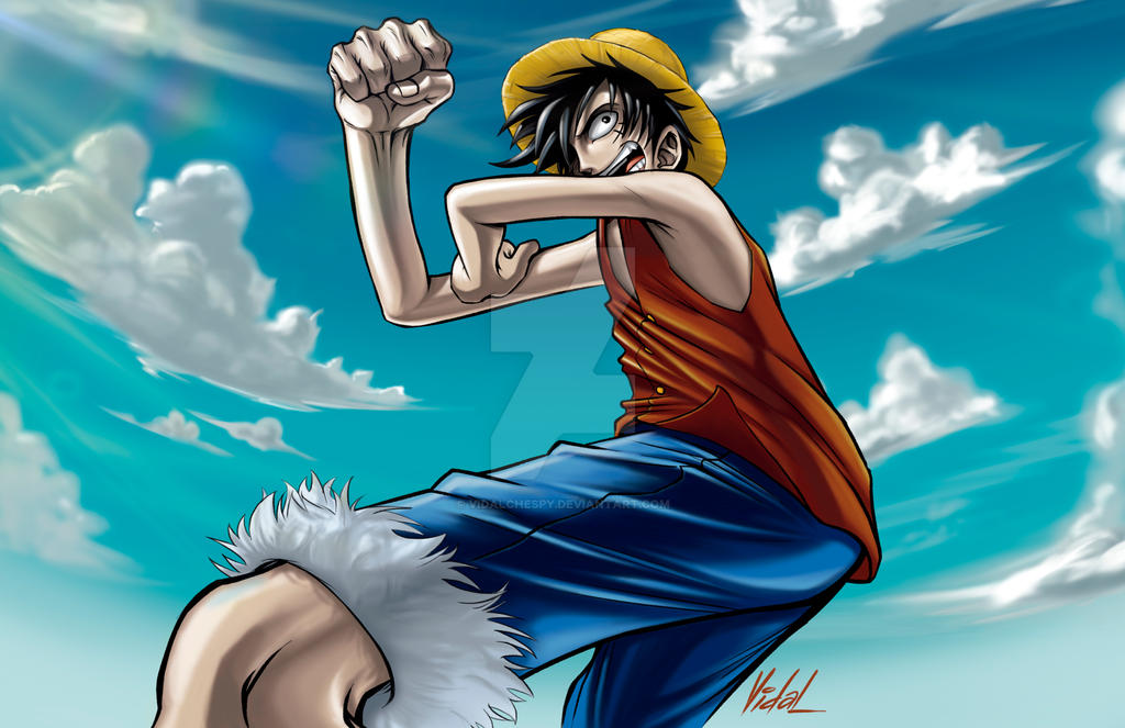 Luffy Spring Monkey D Luffy gomu gomu noooo by vidalchespy on DeviantArt