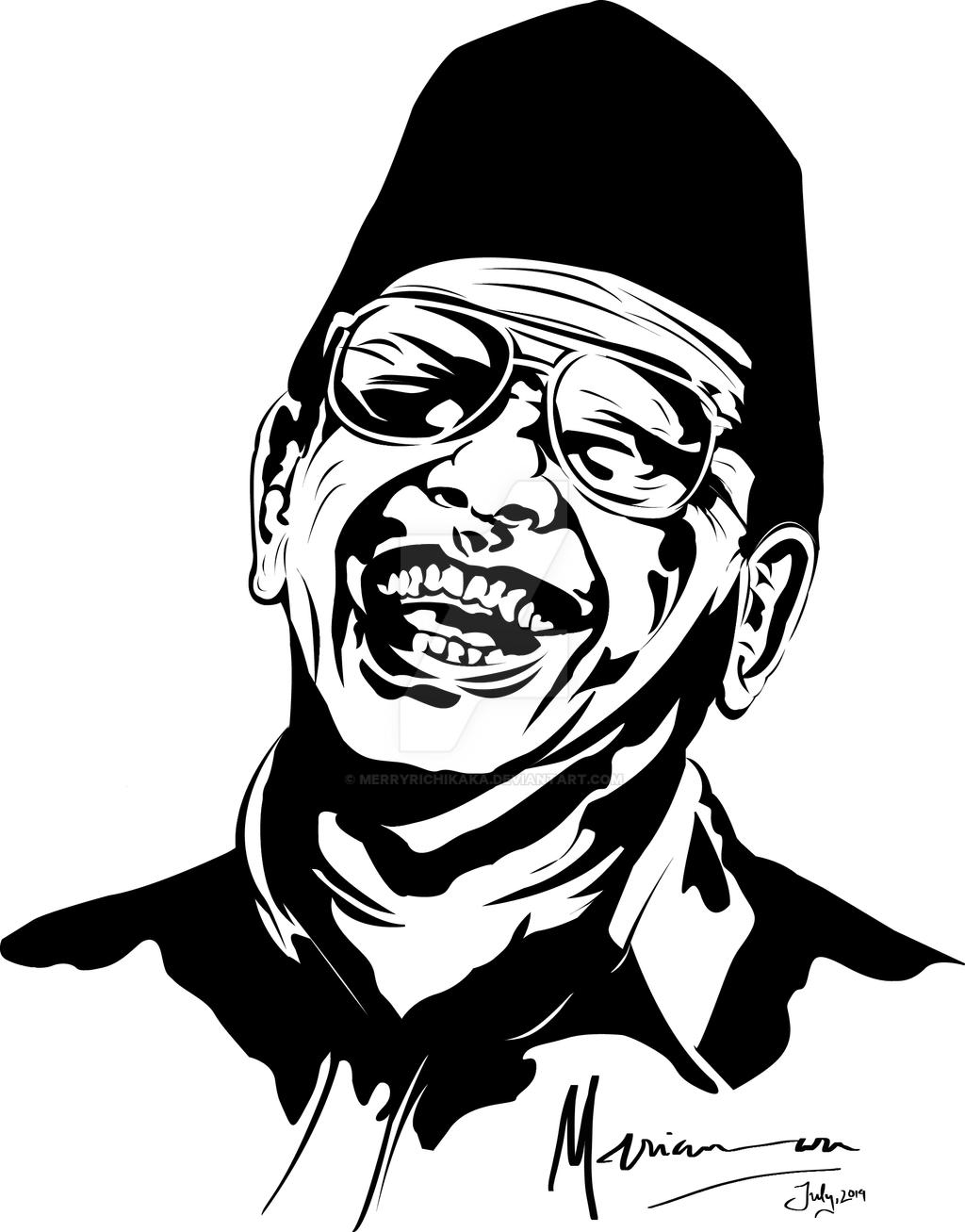 Gus Dur (3rd president of Indonesia) by merryrichikaka on DeviantArt