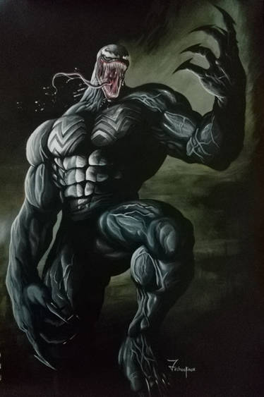 Venom acrylic painting by me