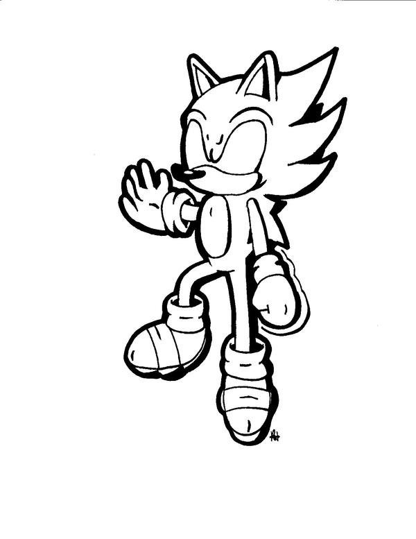 dark sonic no color by gamerpat on deviantart